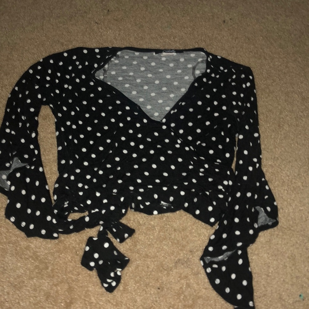 Wrap tie crop top
